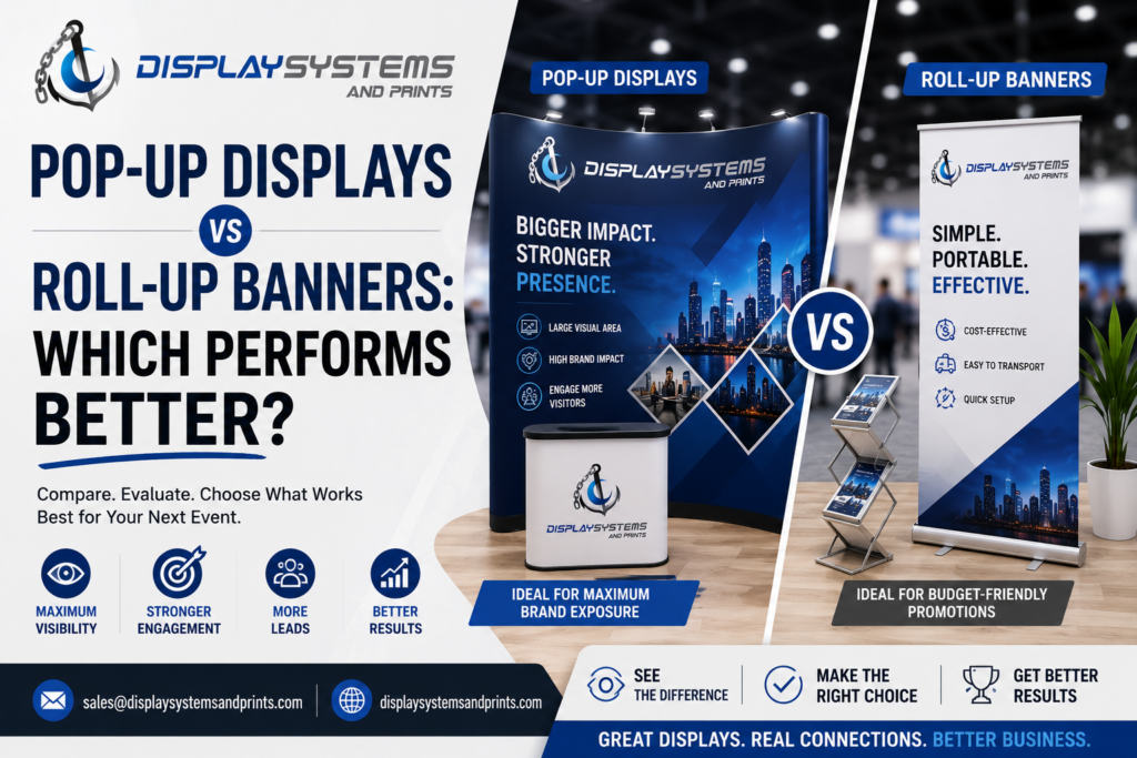 Pop-Up Displays vs Roll-Up Banners: Which Performs Better?