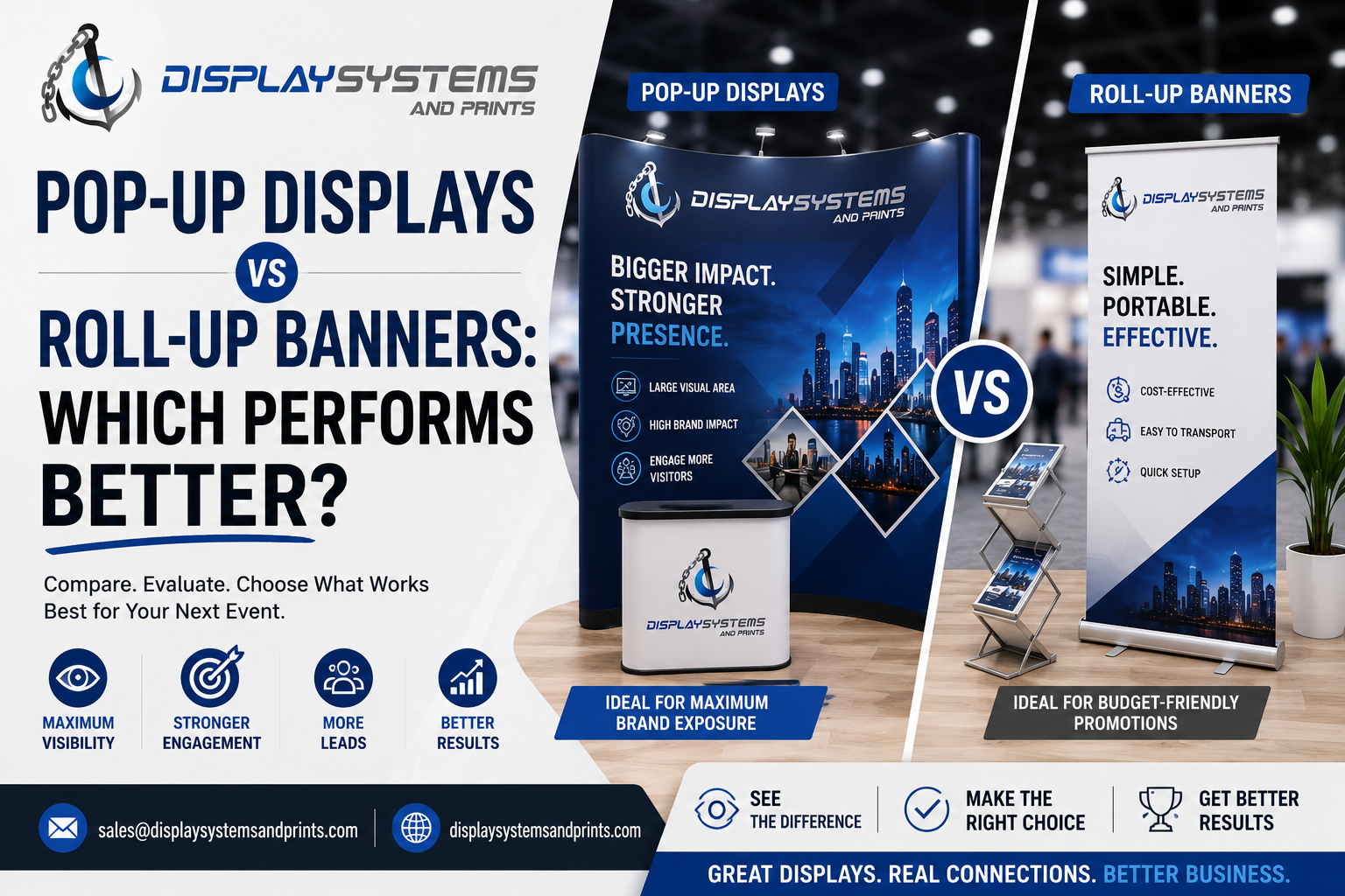 Pop-Up Displays vs Roll-Up Banners: Which Performs Better?
