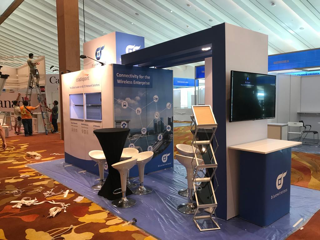 Blue Wireless exhibition booth