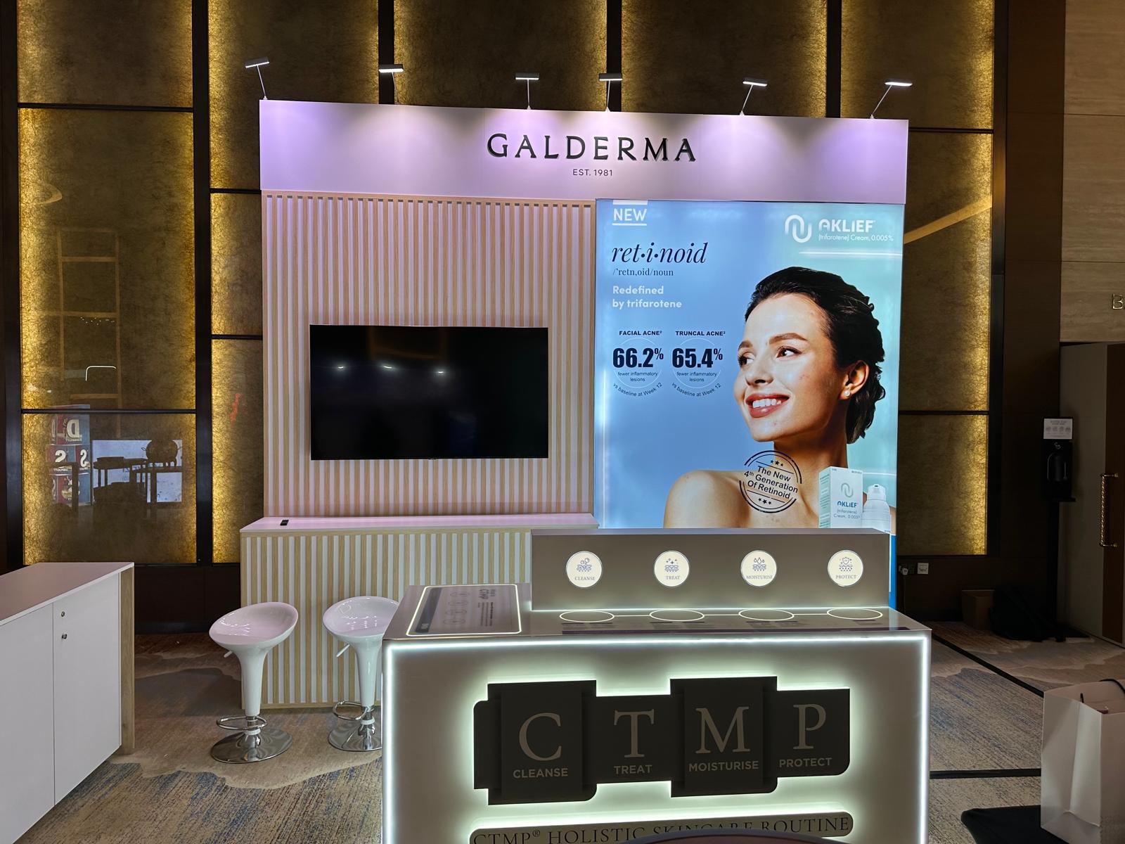 Galderma exhibition booth